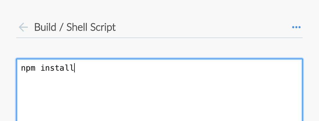 Specifying a shell step value